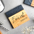Personalised Premium Olive Wood Drinks Coaster