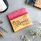 Personalised Premium Olive Wood Drinks Coaster