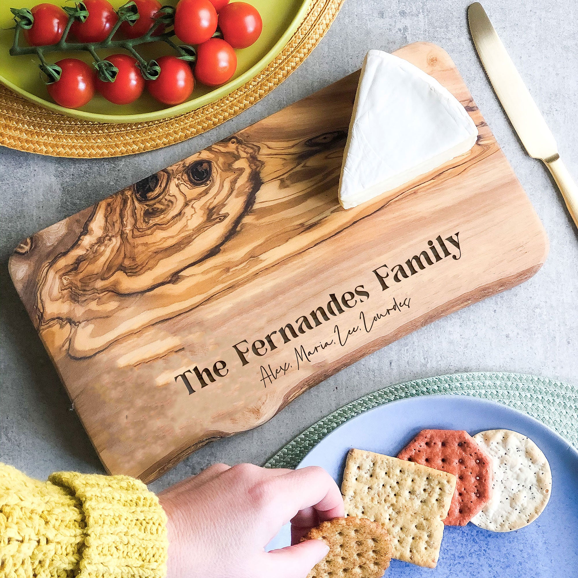 Personalised Natural Wooden Cheeseboard