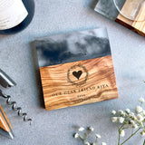 Personalised Premium Italian Olive Wood Drinks Coaster