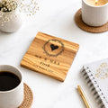 Personalised Engraved Olive Wood Coaster
