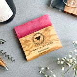 Personalised Premium Italian Olive Wood Drinks Coaster