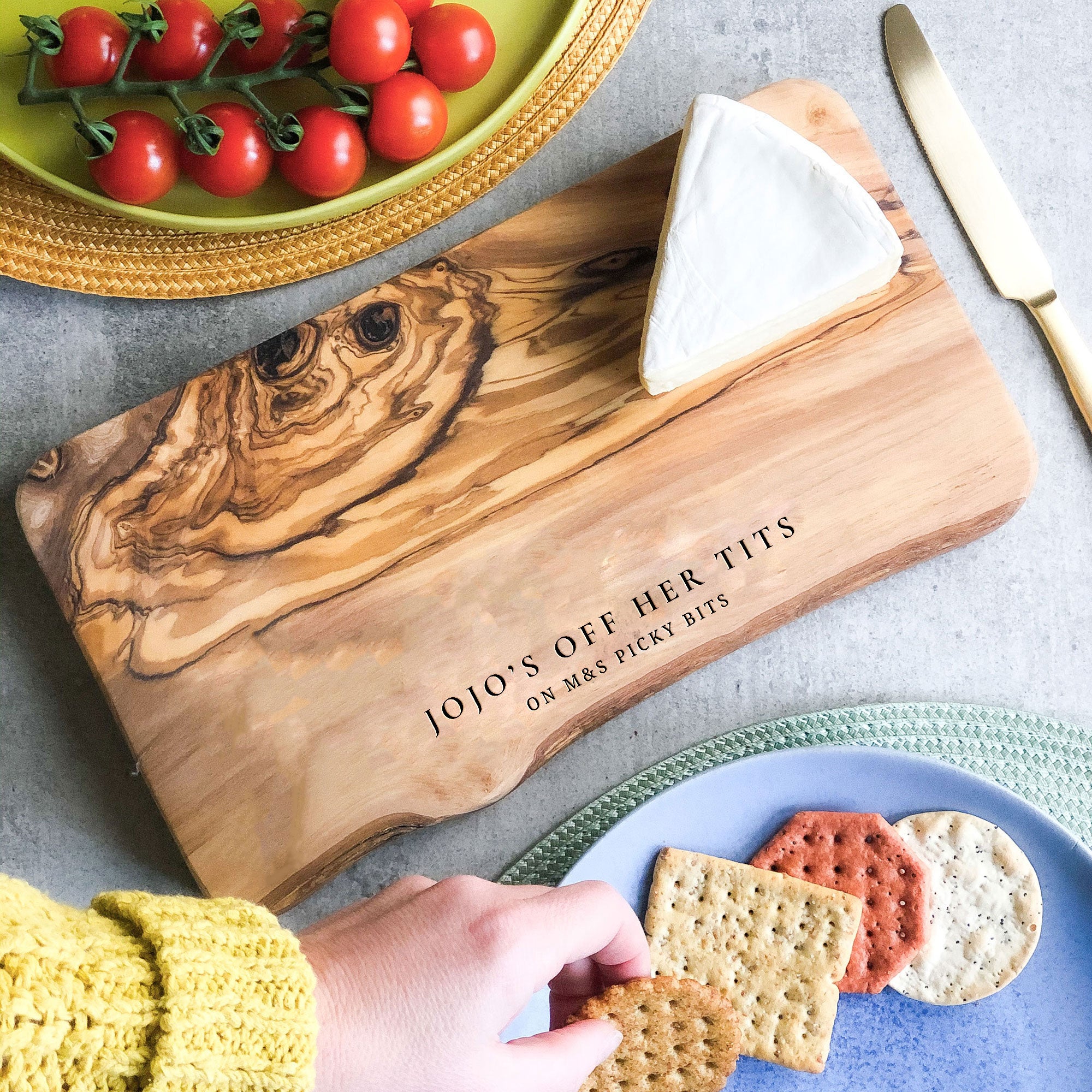 Personalised Rustic Cheeseboard
