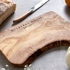 Personalised Olive Wood Cheese Board for Couples