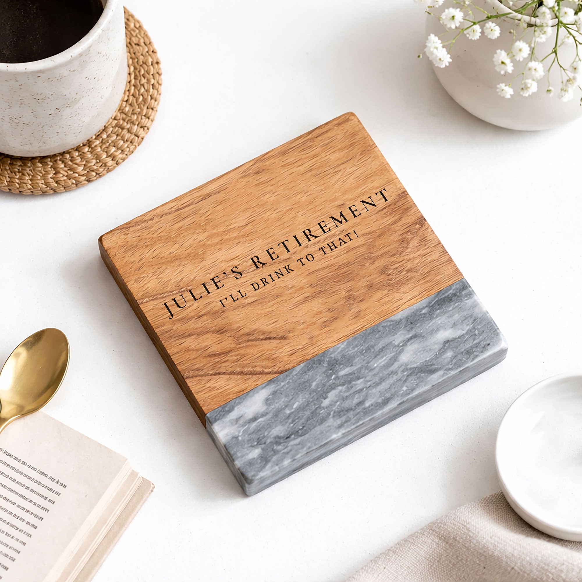 Personalised Engraved Marble Coaster