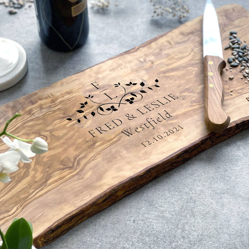 Personalised Olivewood Cheeseboard