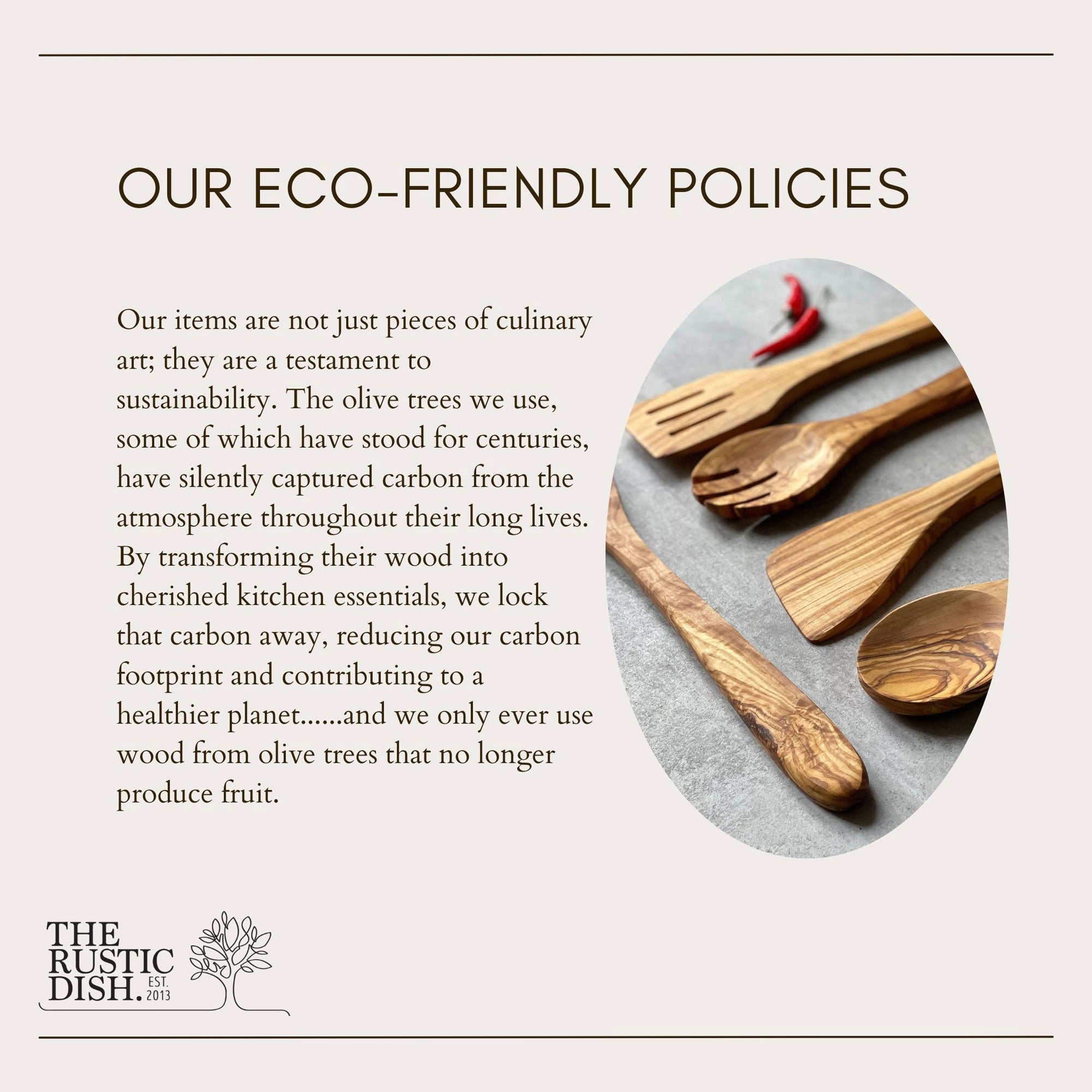 The Rustic Dish Eco friendly policies