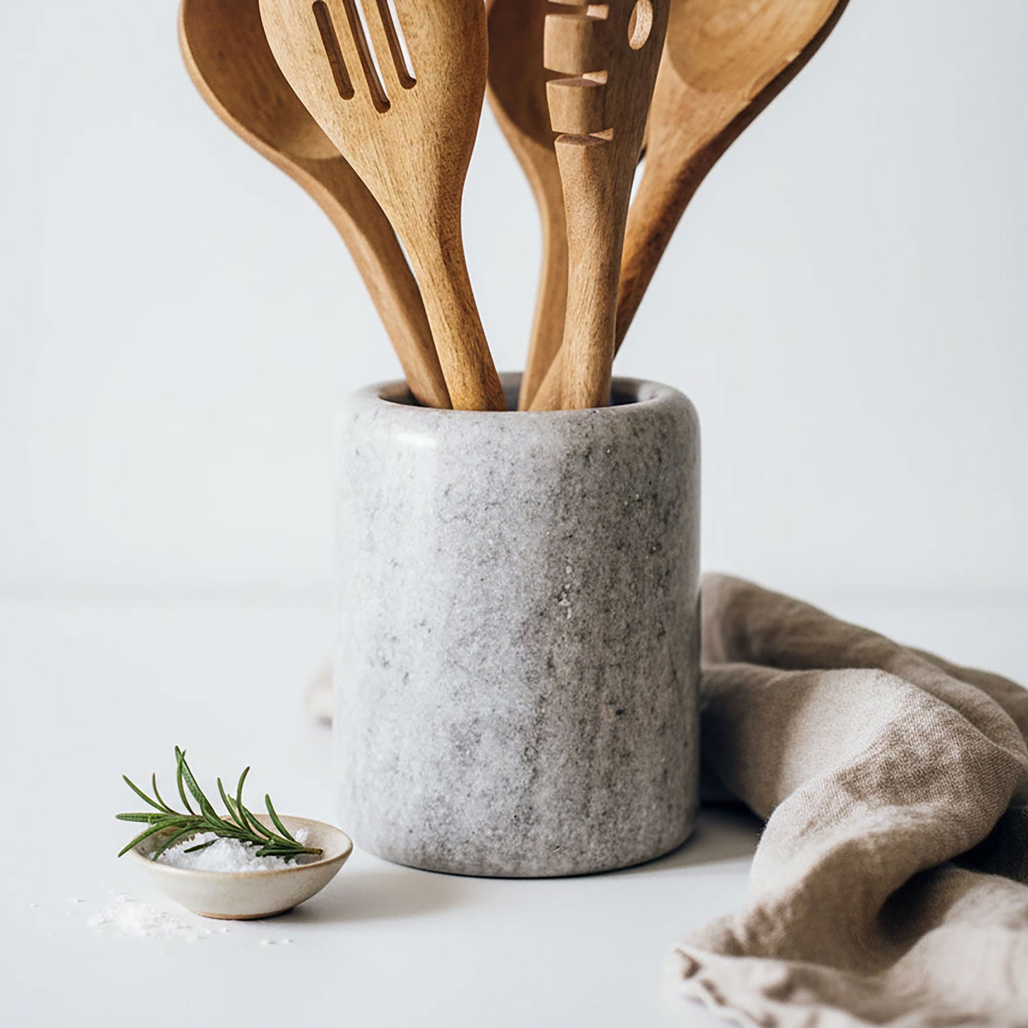Solid Marble Utensil Holder