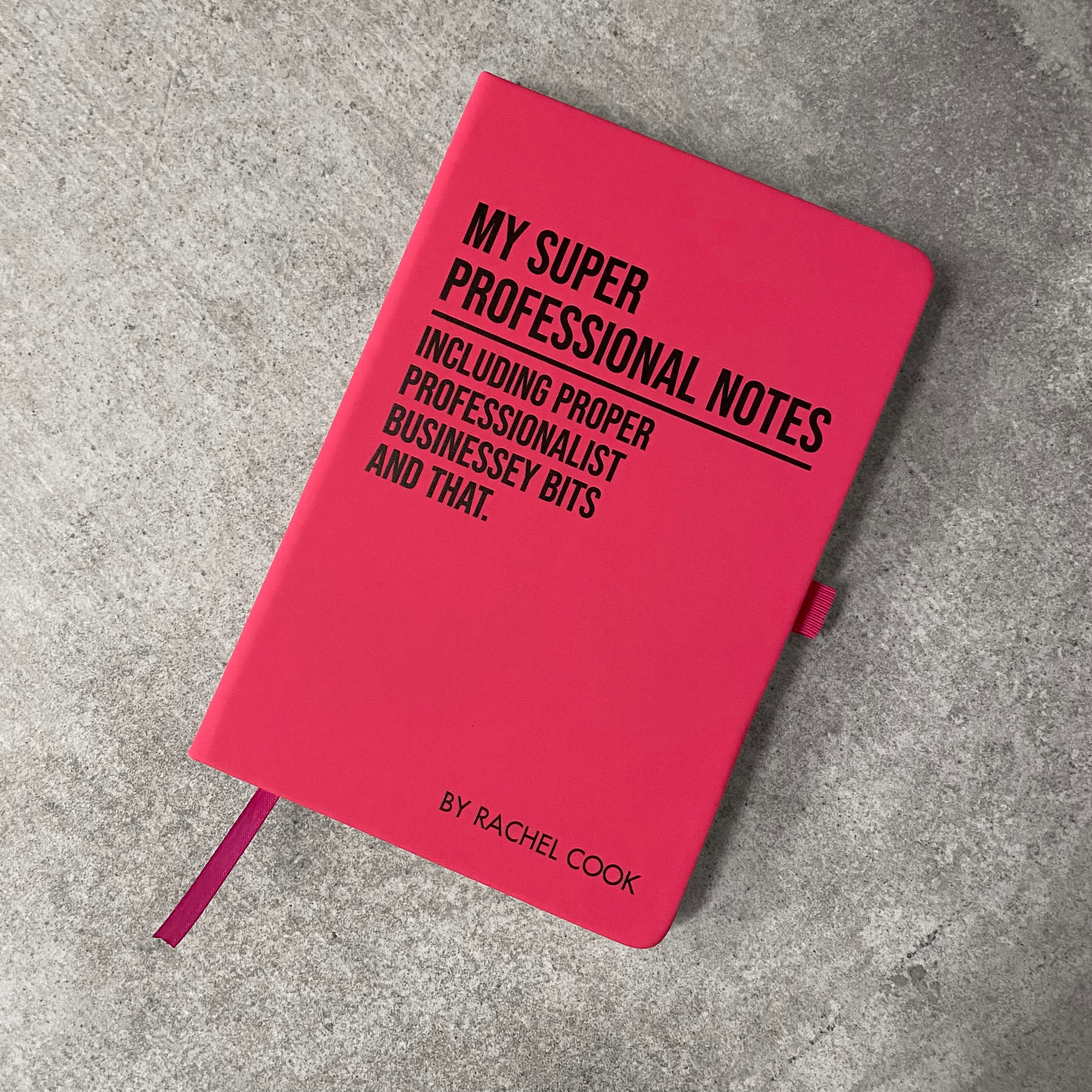 Funny Personalised "My Super Professional Notes..." Notebook
