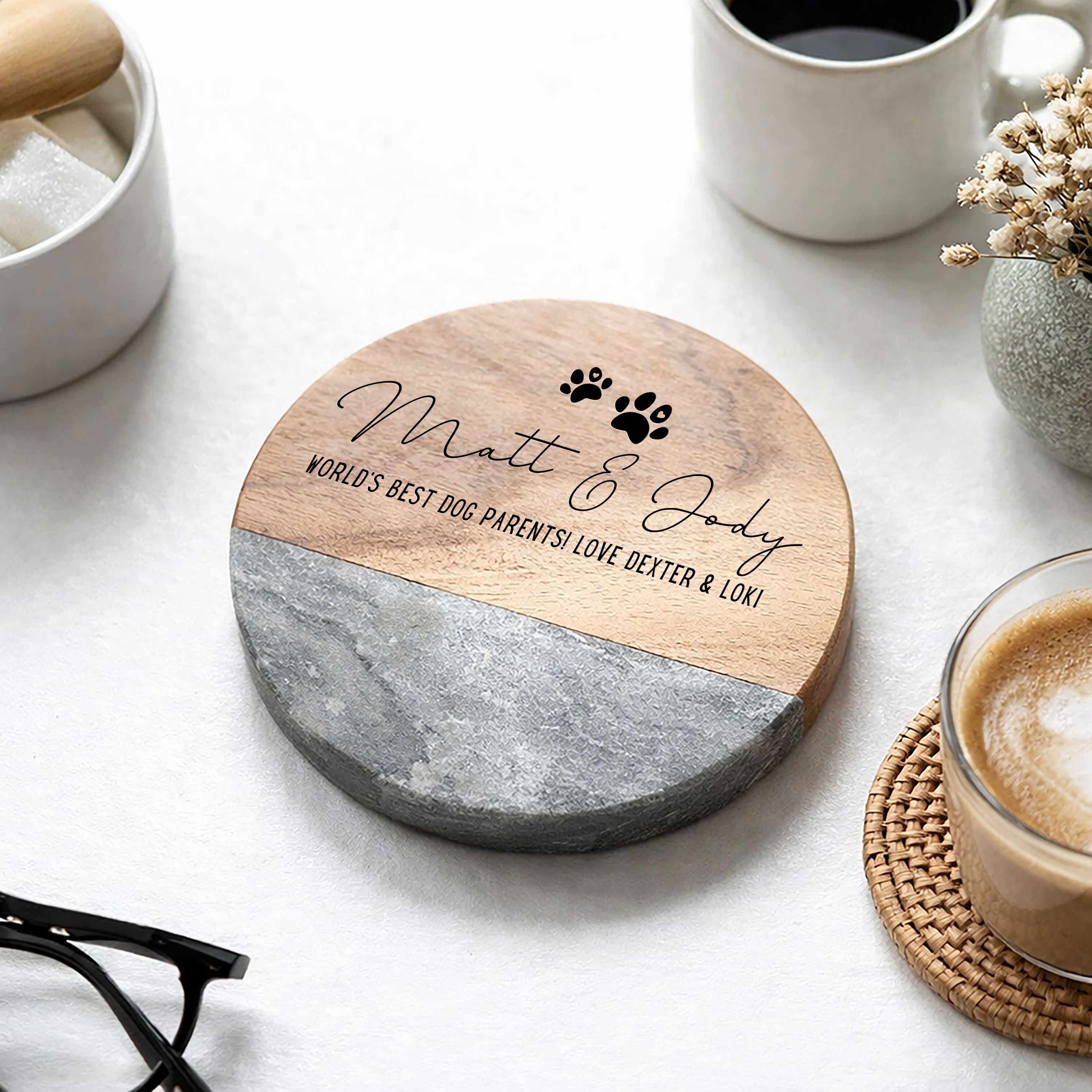 Personalised Paw Print Coaster