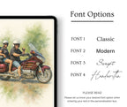 Personalised Motorbike Watercolour Art Print