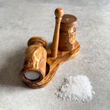 Olive Wood Salt & Pepper 3 Piece Shaker Set