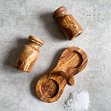 Olive Wood Salt & Pepper 3 Piece Shaker Set