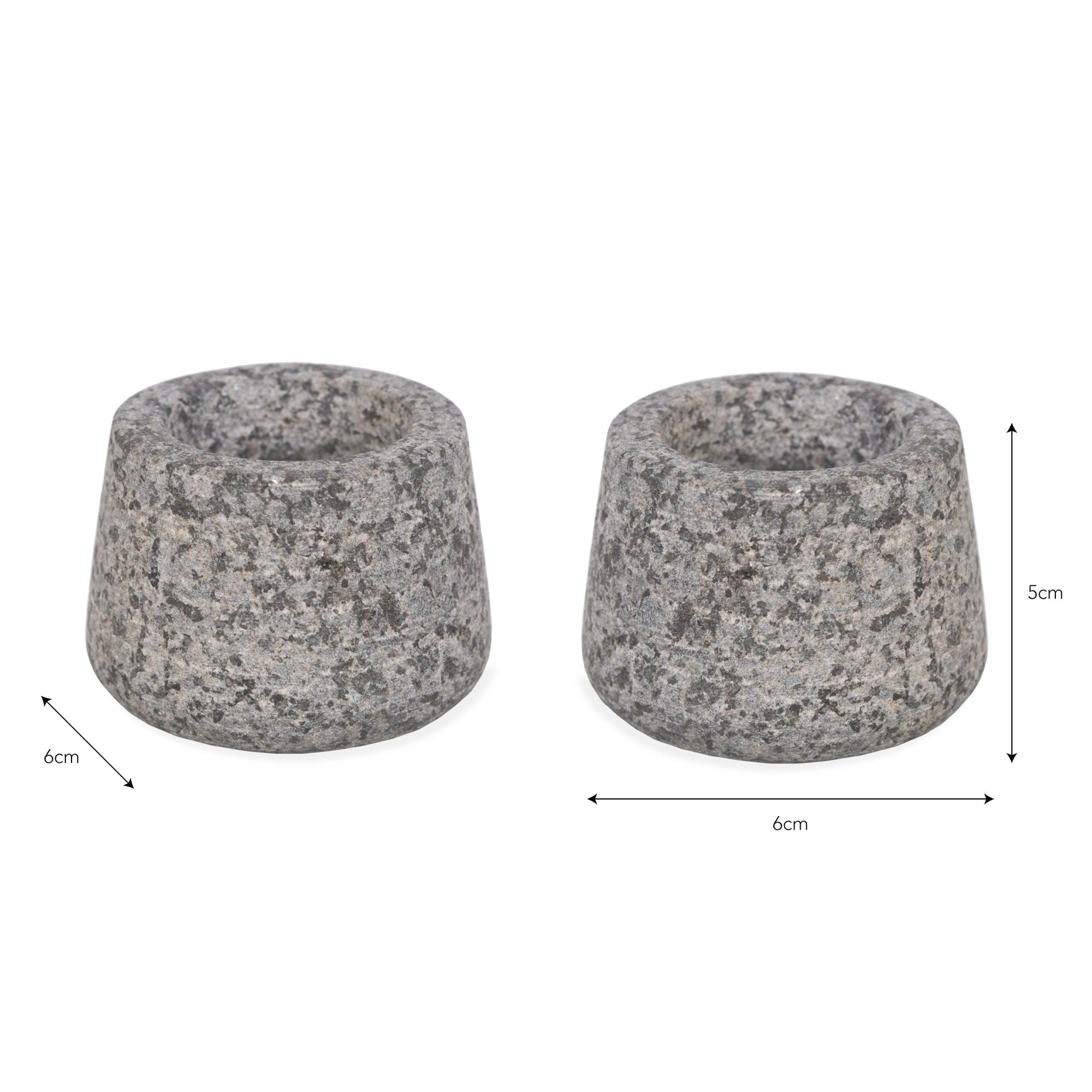 Set of 2 of Natural Granite Tealight Holders