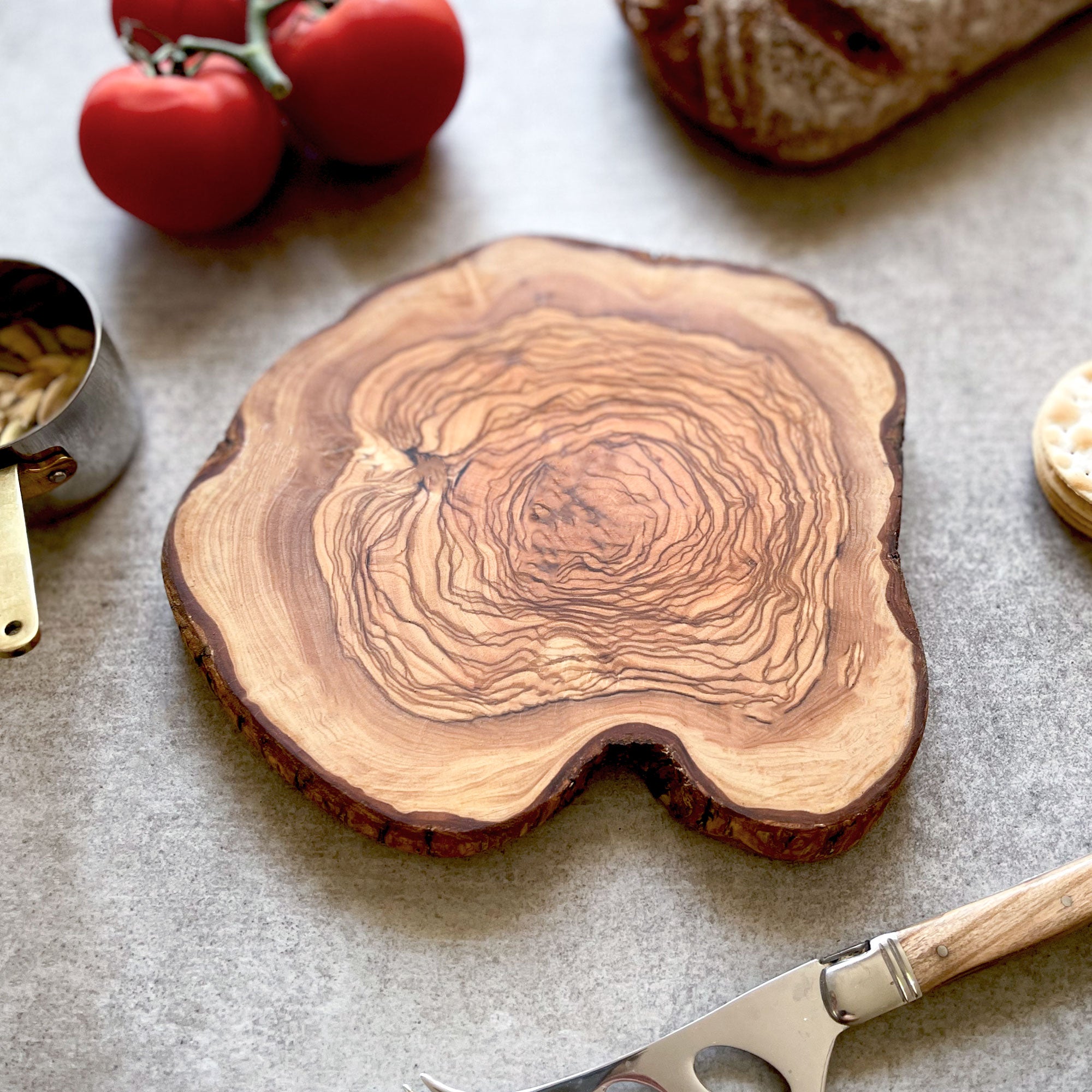 Natural Rustic Olive Wood Cheese Board