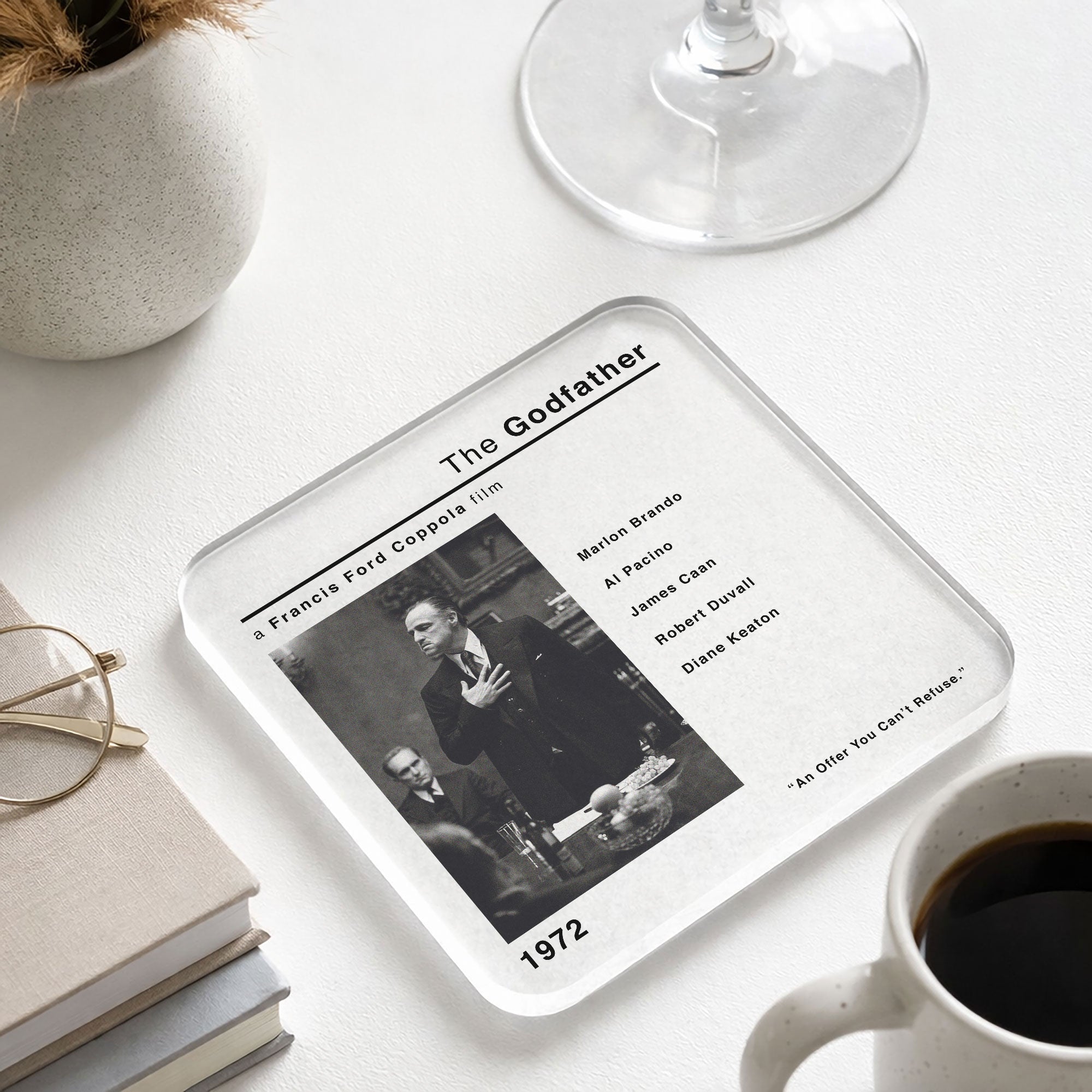 The Godfather Movie Poster Acrylic Coaster