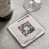 Personalised Branded Logo Wifi QR Code Acrylic Coaster