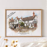 Personalised Watercolour Art Portrait of 'Where it all Began'