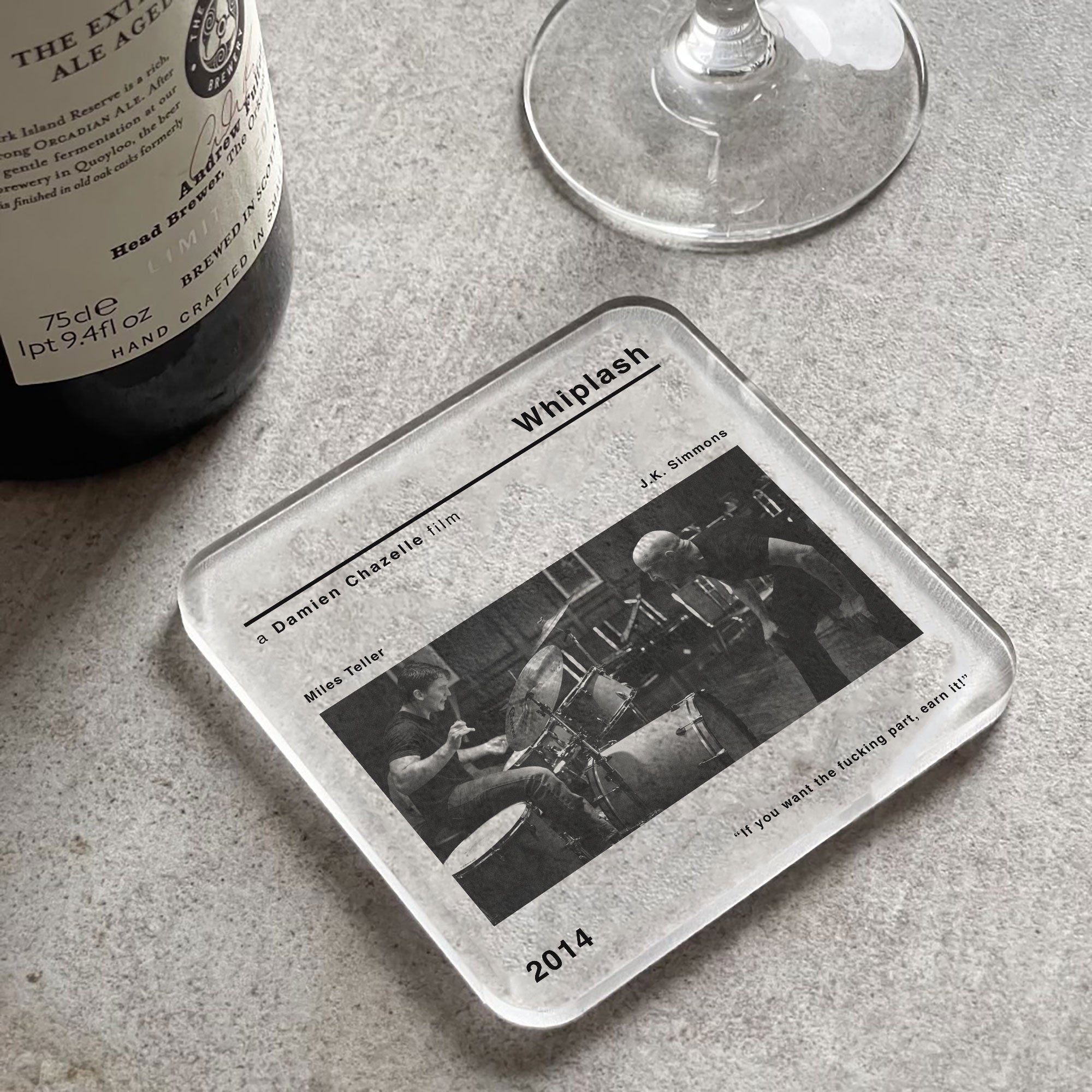 Whiplash Movie Beer Coaster