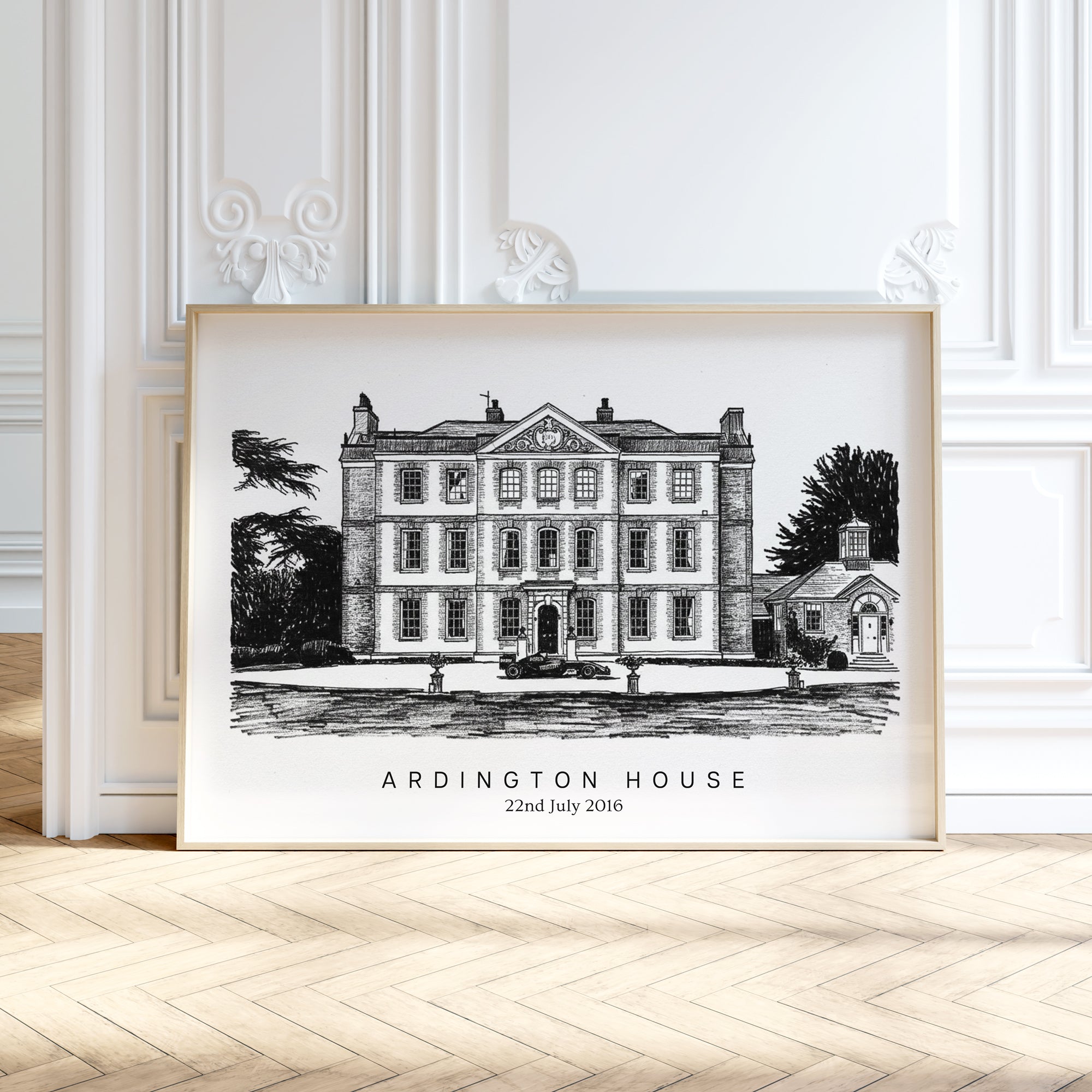Personalised Heavy Pencil Sketch Venue Print