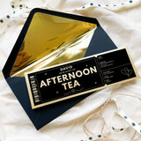 Personalised Gold Foil Afternoon Tea Voucher