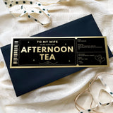 Personalised Gold Foil Afternoon Tea Voucher