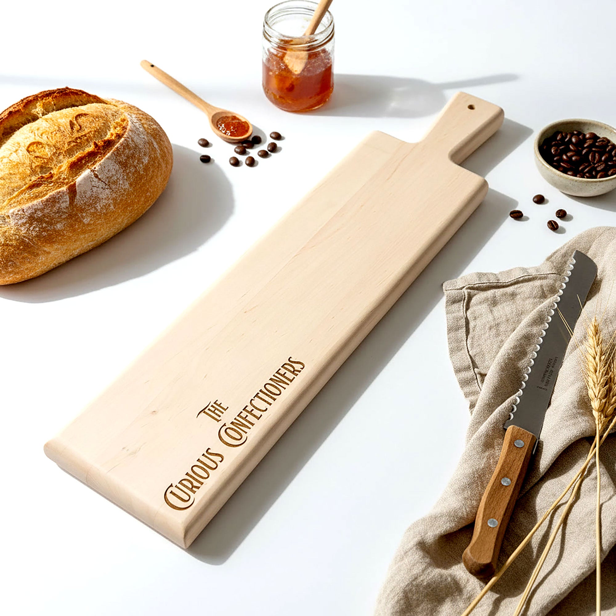 Your Own Logo Alder Wood Serving & Bread Board - L50cm