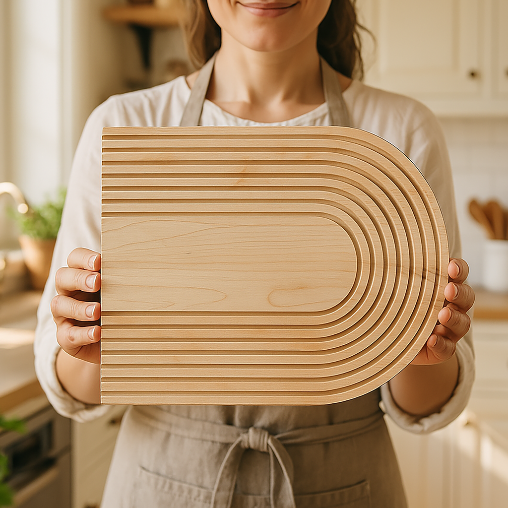 Charcuterie, Bread and Cheese Board -  Maple Wood