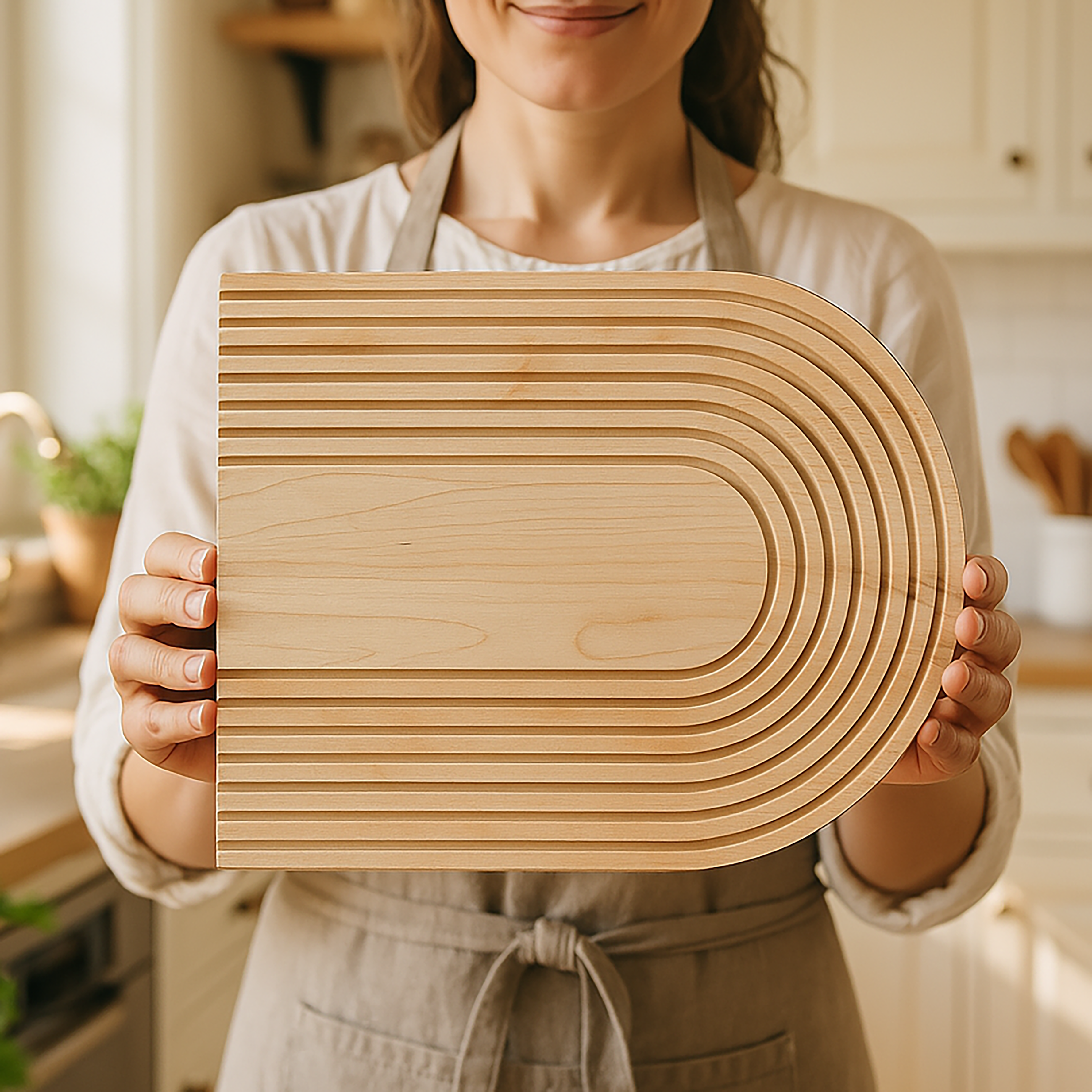 Charcuterie, Bread and Cheese Board -  Maple Wood