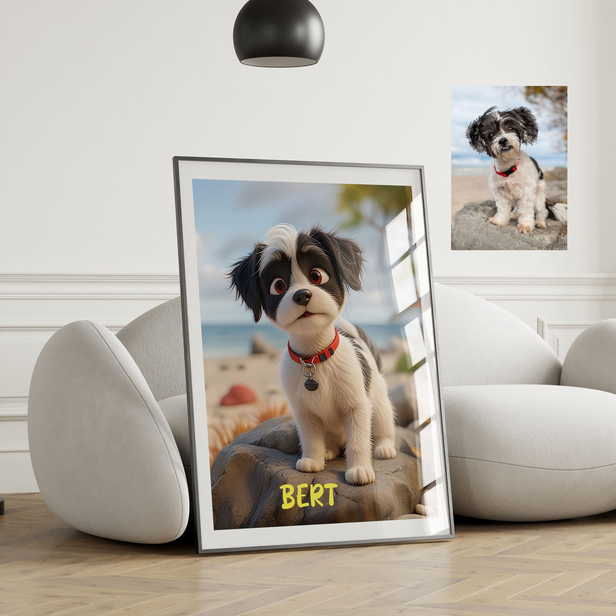 Personalised Animated Cartoon Pet Portrait Print