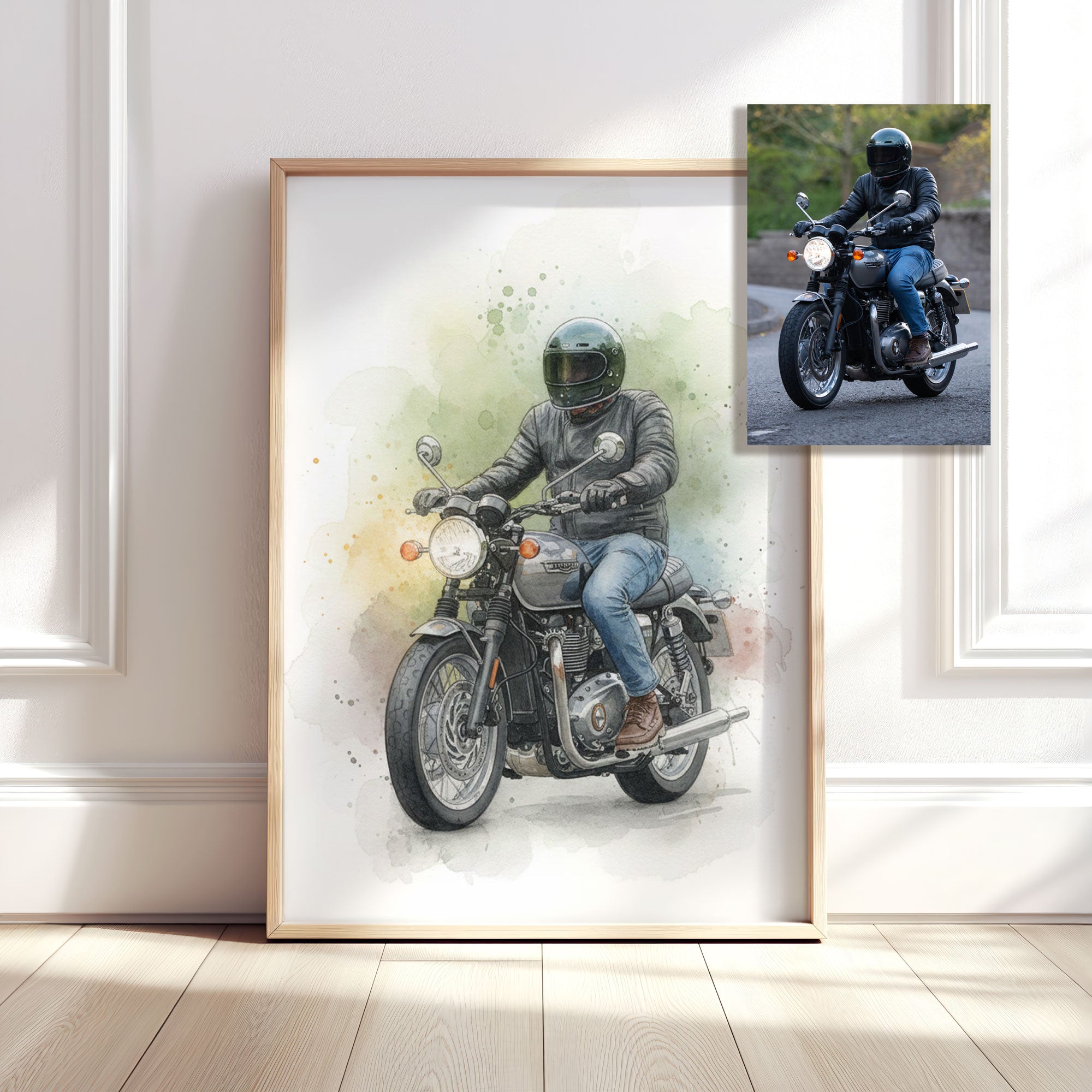 Personalised Motorbike Watercolour Art Print