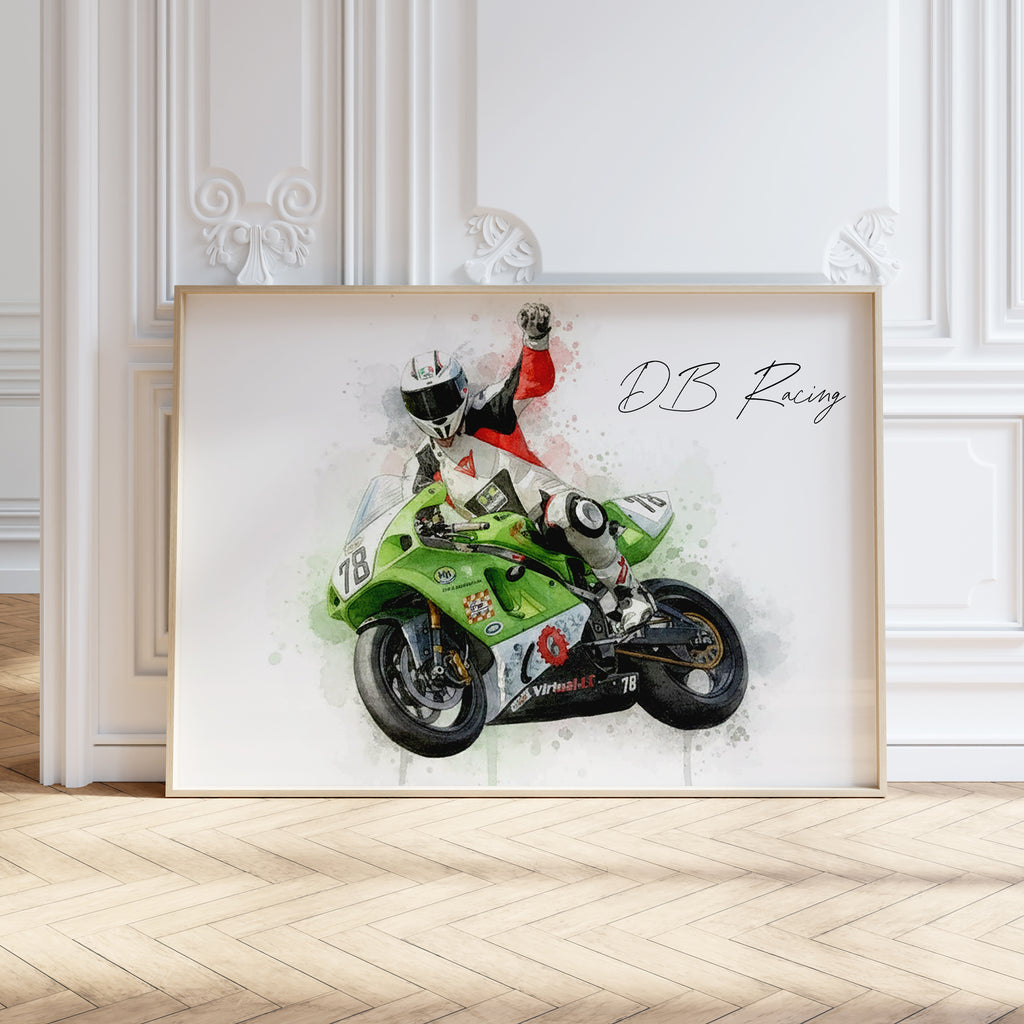 Personalised Motorbike Watercolour Art Print