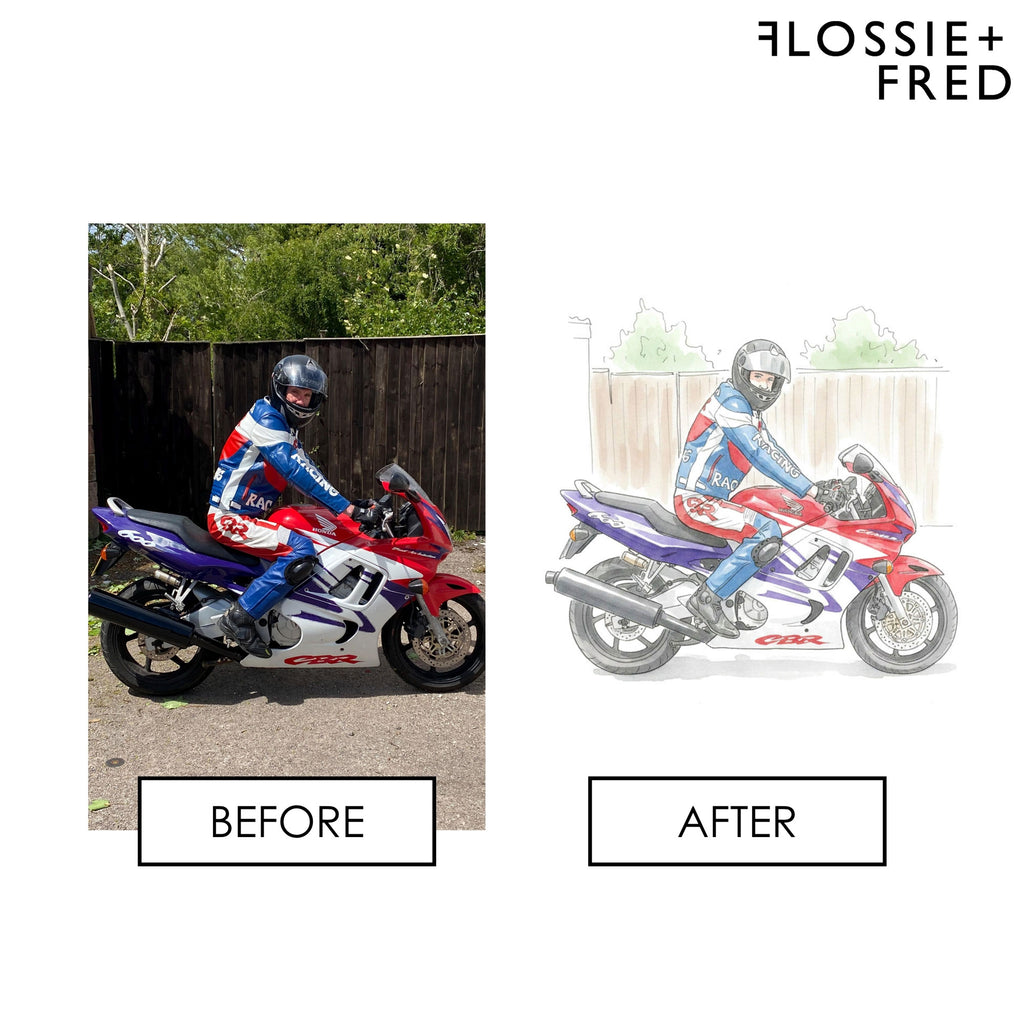 Personalised Motorbike Watercolour Art Print