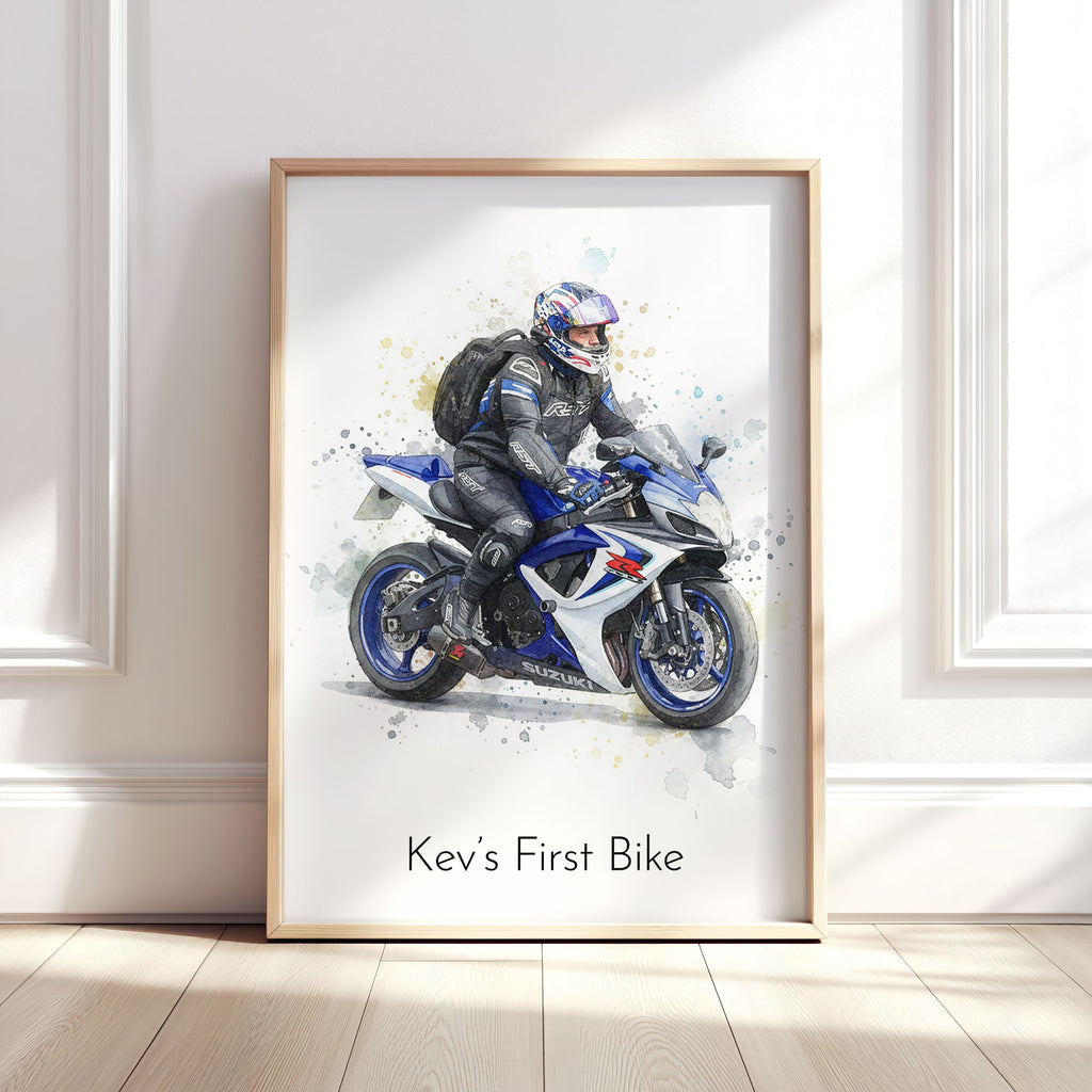 Personalised Motorbike Watercolour Art Print