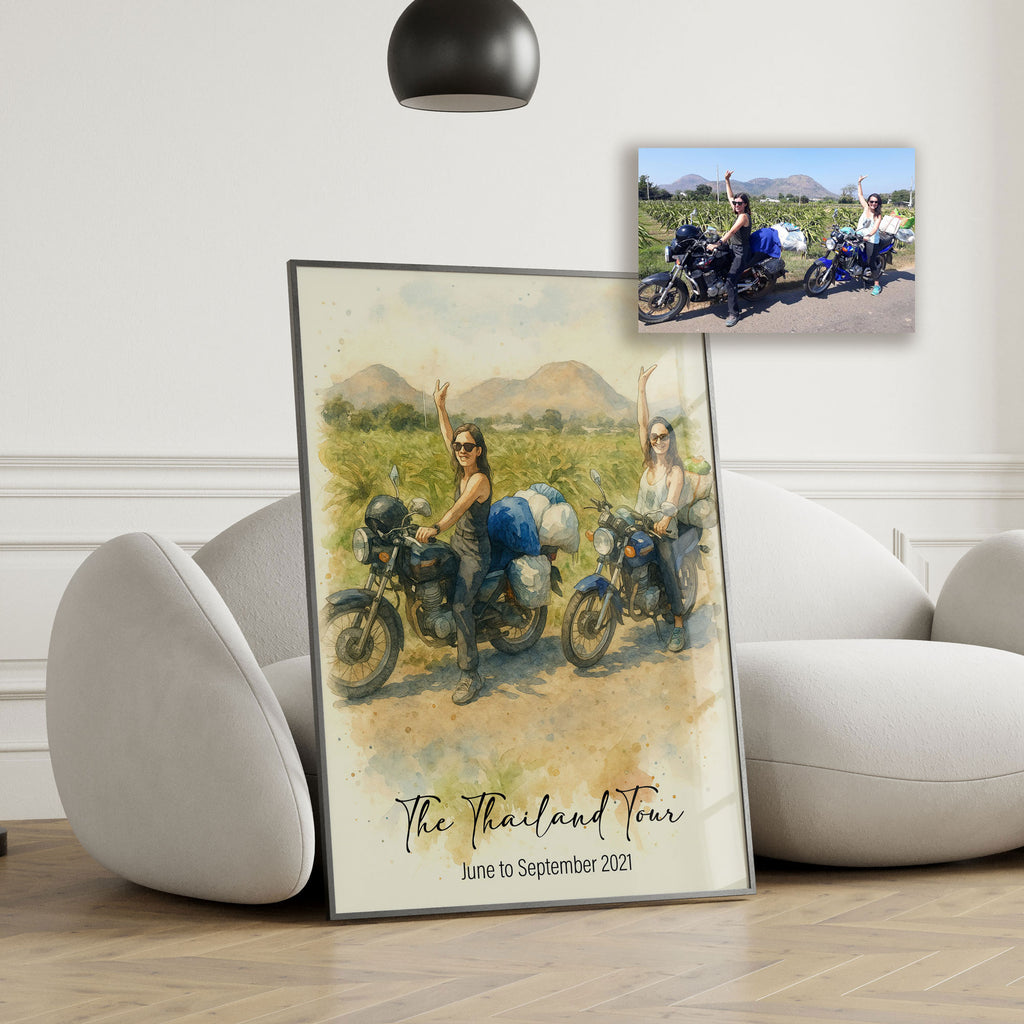 Personalised Motorbike Watercolour Art Print