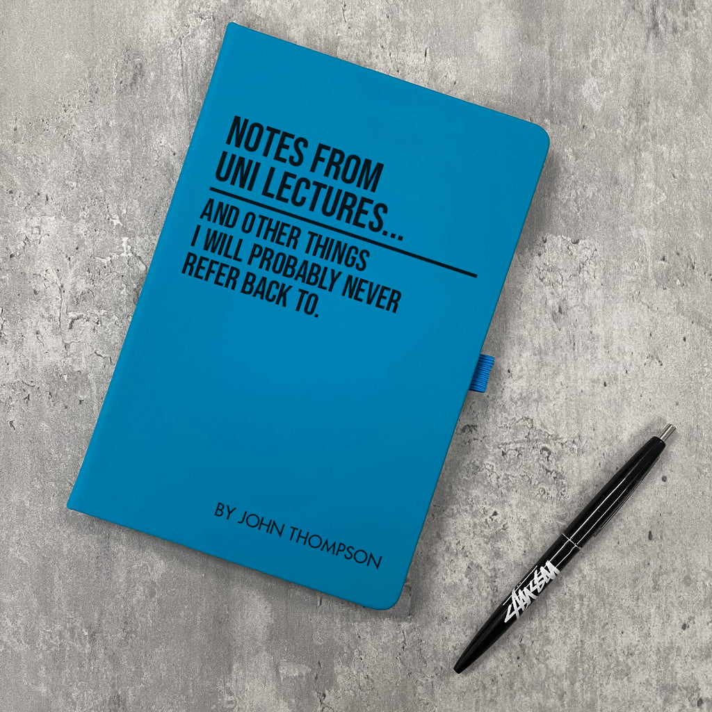 Funny Personalised "Notes From Uni Lectures..." Notebook