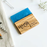 Personalised Olive Wood Drinks Coaster