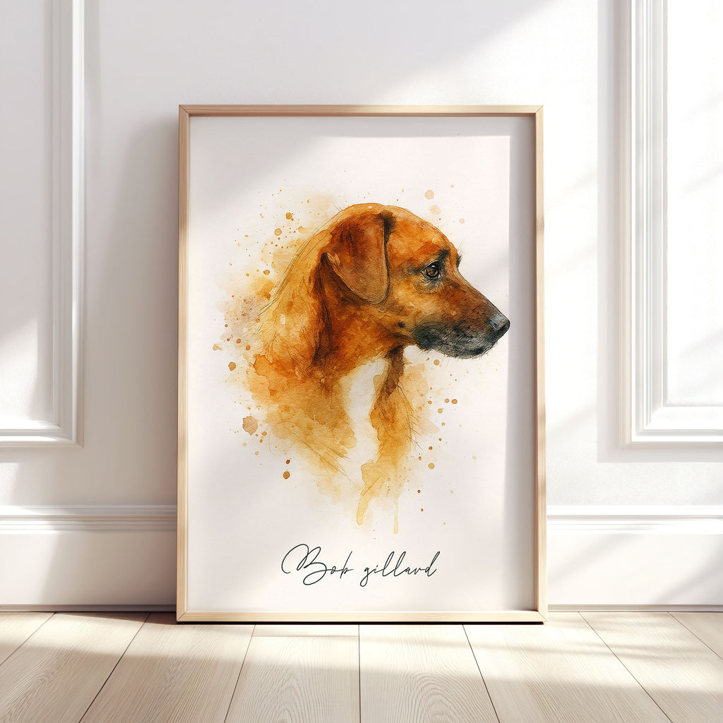 Personalised Watercolour Style Dog, Horse and Pet Portrait
