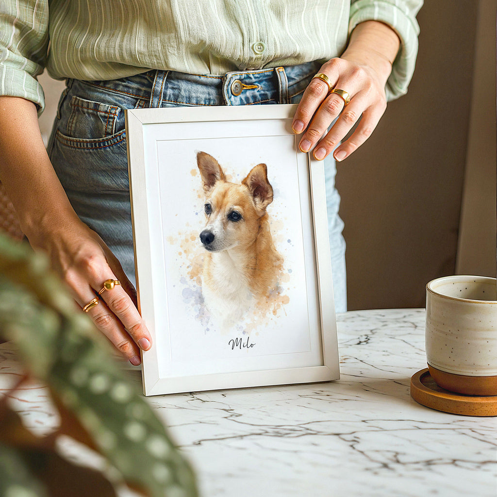 Personalised Watercolour Horse, Dog or any Pet Portrait Print