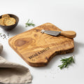 Personalised Rustic Olive Wood Cheese Board