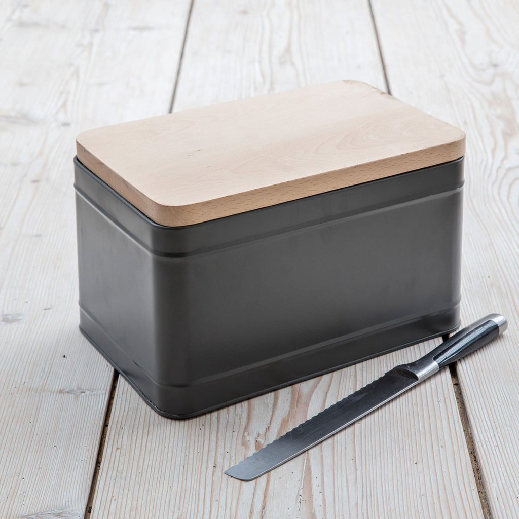 Personalised Bread Storage Bin with Engraved Wooden Lid
