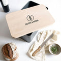Your Own Logo Bread Storage Bin with Engraved Wooden Lid