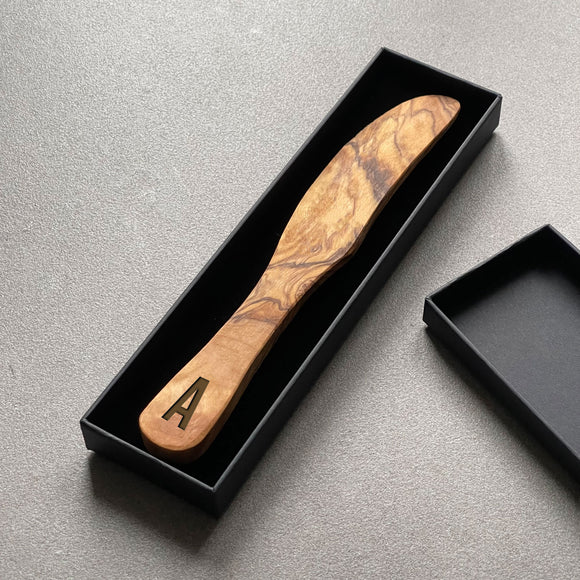 Personalised Traditional Olive Wood Butter Knife