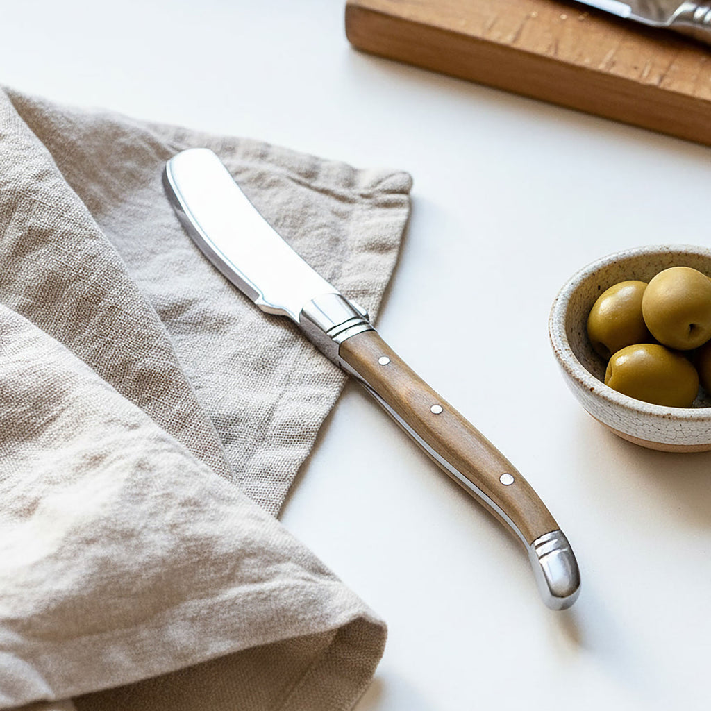 Italian Olive Wood Handle Butter Knife