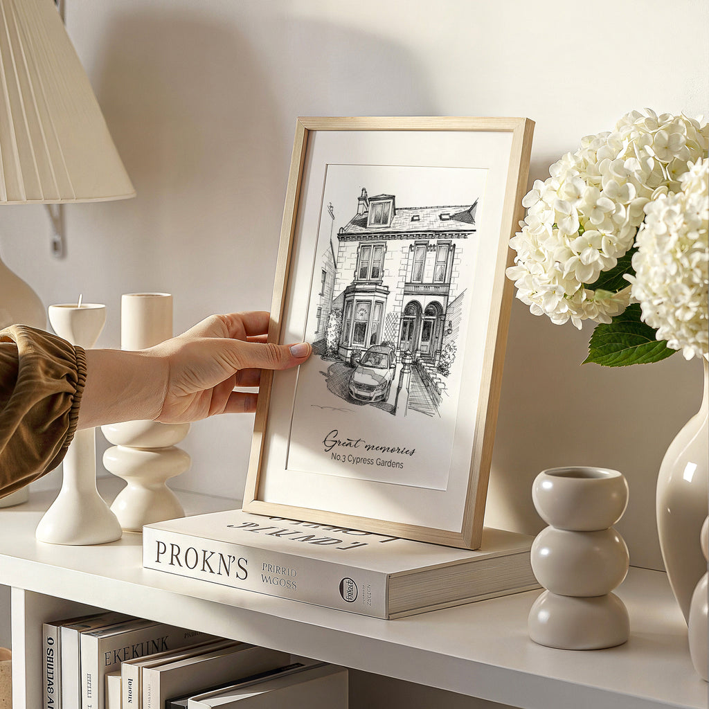 Personalised Heavy Pencil Sketch Venue Print