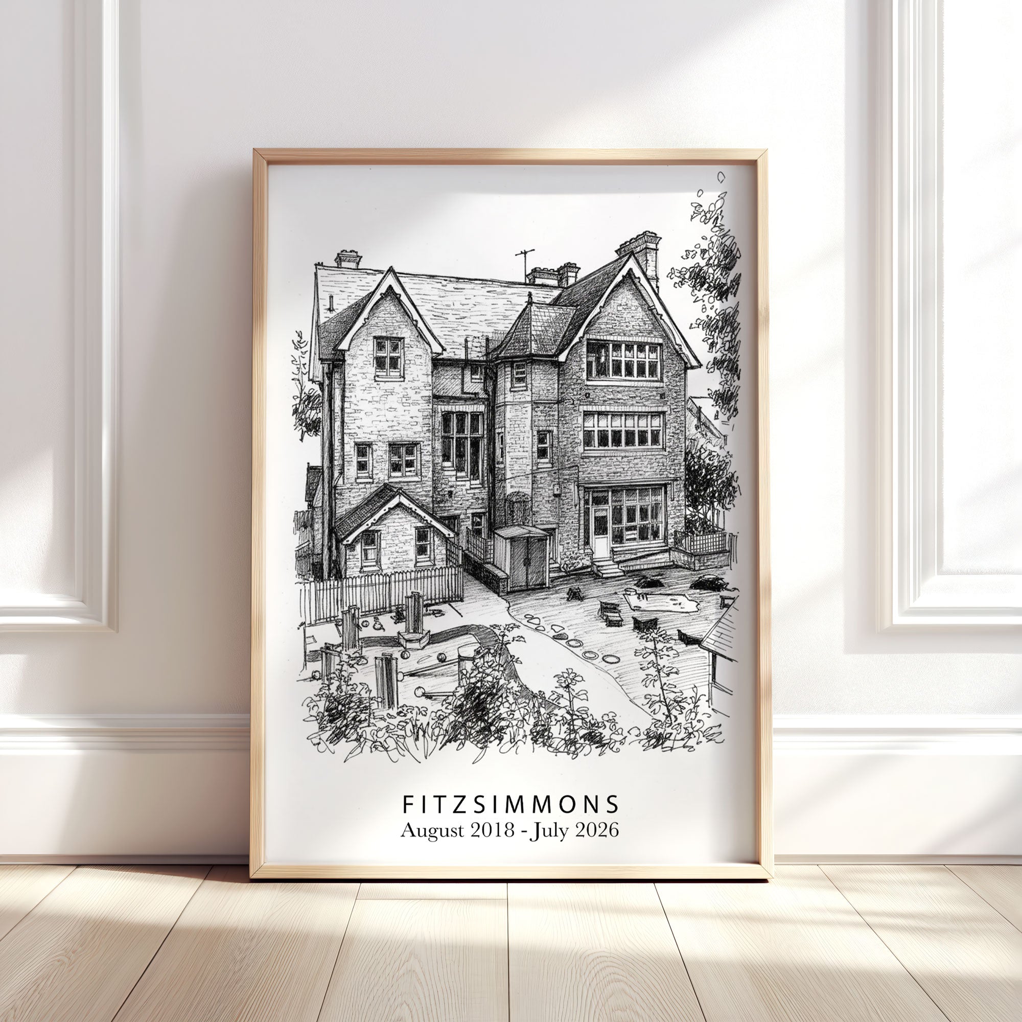 Personalised Heavy Pencil Sketch Venue Print