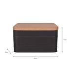 Charcoal Grey Cake Tin with Wooden Lid - GardenTrading