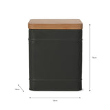 Borough Canister Large Charcoal - GardenTrading