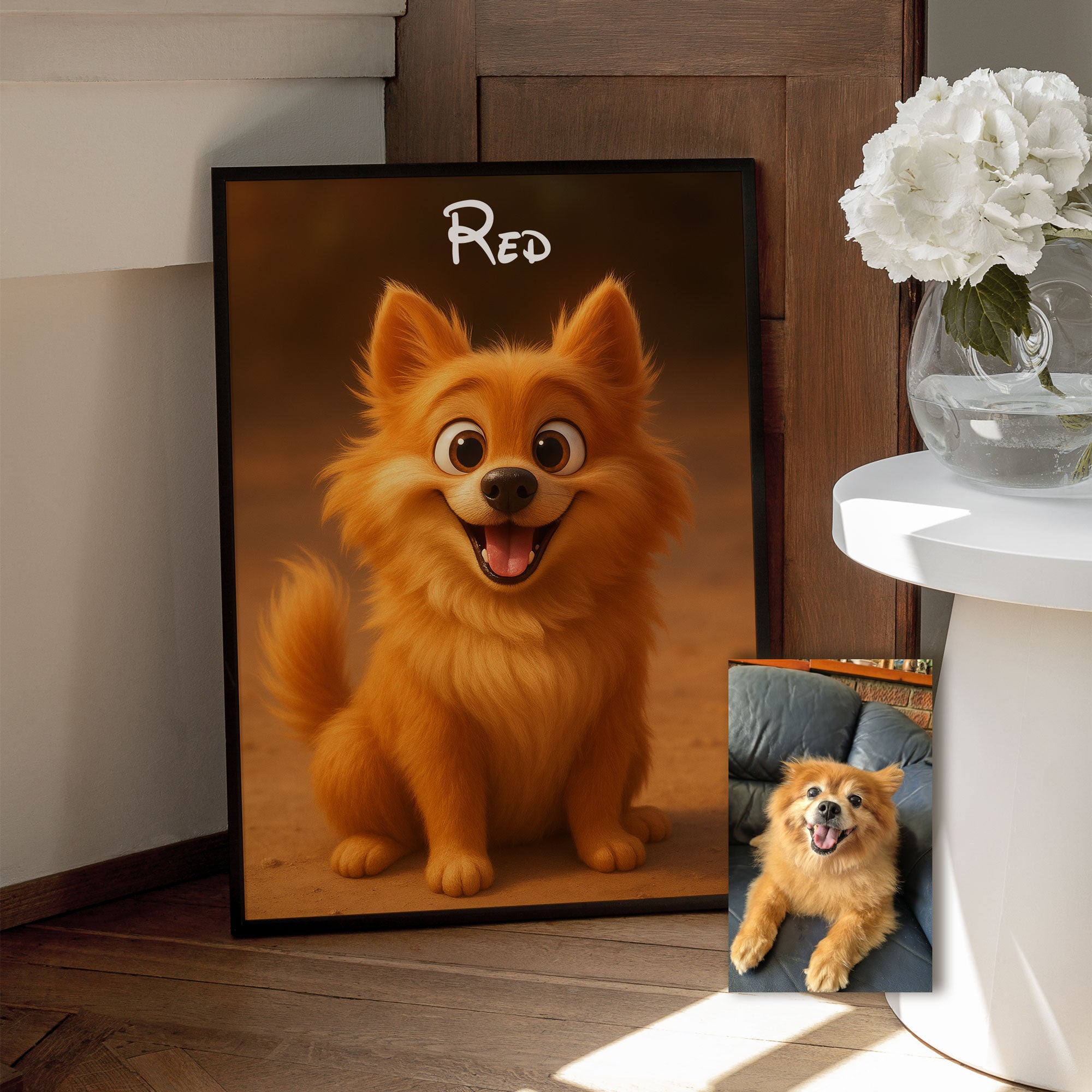 Personalised Animated Cartoon Pet Portrait Print