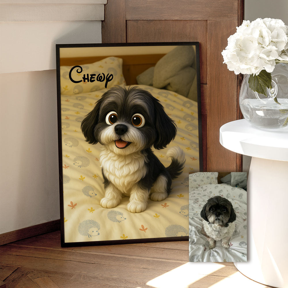 Personalised Animated Cartoon Pet Portrait Print